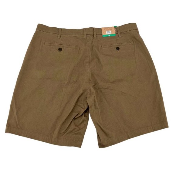 JACHS New York | Men's Flat Front Shorts | Khaki | Size 38 - Picture 2 of 2